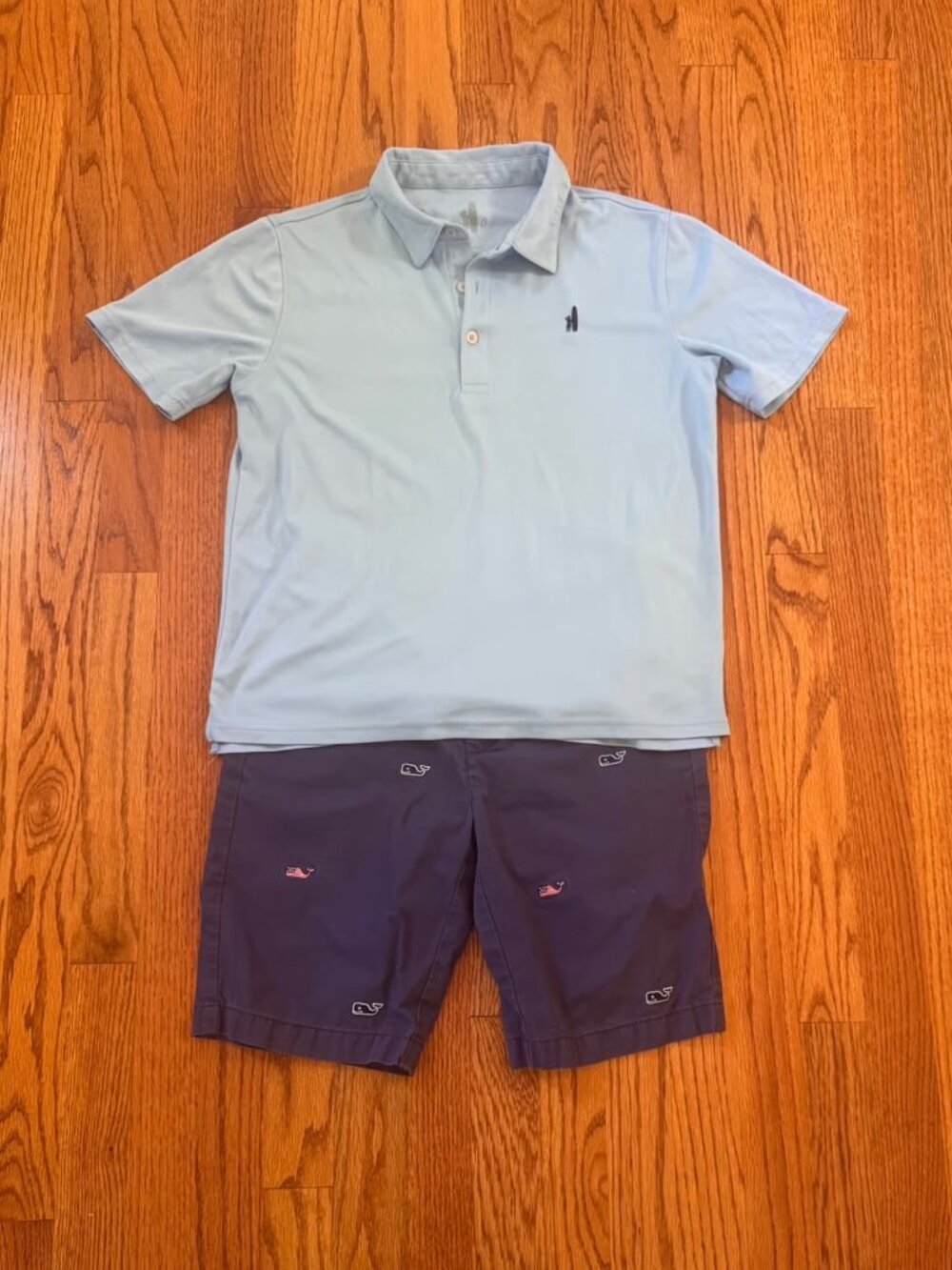 Boys 14 Bundle - Johnnie O Polo & Vineyard Vines Flag Shorts - July 4